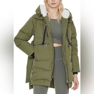 Orolay Green Hooded Puffer Jacket